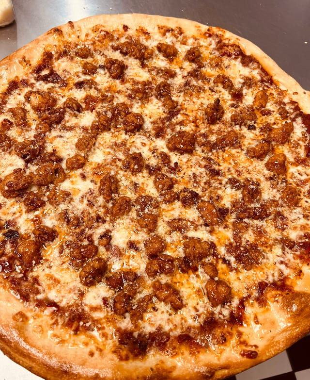 Hot Honey Chicken Bacon Pizza.