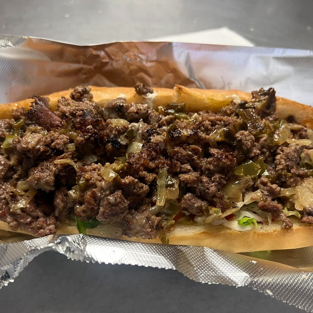 Philly Cheese Steak Sandwich.
