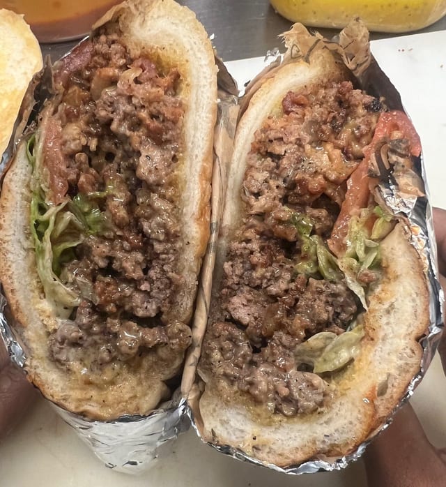 Chopped Cheese Sandwich.