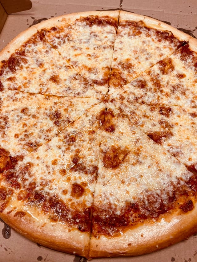 Hand Tossed Cheese Pizza.